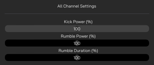 companion app native mods advanced all channel settings